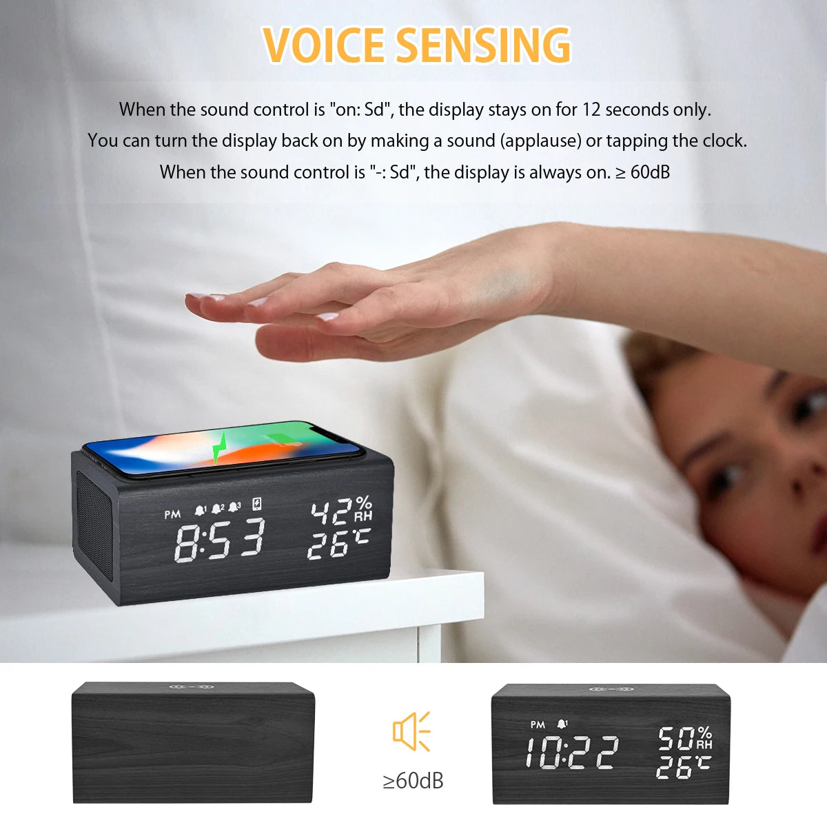 4 in 1 Digital Alarm Clock/Bluetooth Speaker/Wireless Charger/Temperature & Humidity Display - Premium Chargers & Powerbanks from Dressmycell.com - Just $50! Shop now at Dressmycell.com 4 in 1 Digital Alarm Clock/Bluetooth Speaker/Wireless Charger/Temperature & Humidity Display - Premium Chargers & Powerbanks from Dressmycell.com - Just $50! Shop now at Dressmycell.com